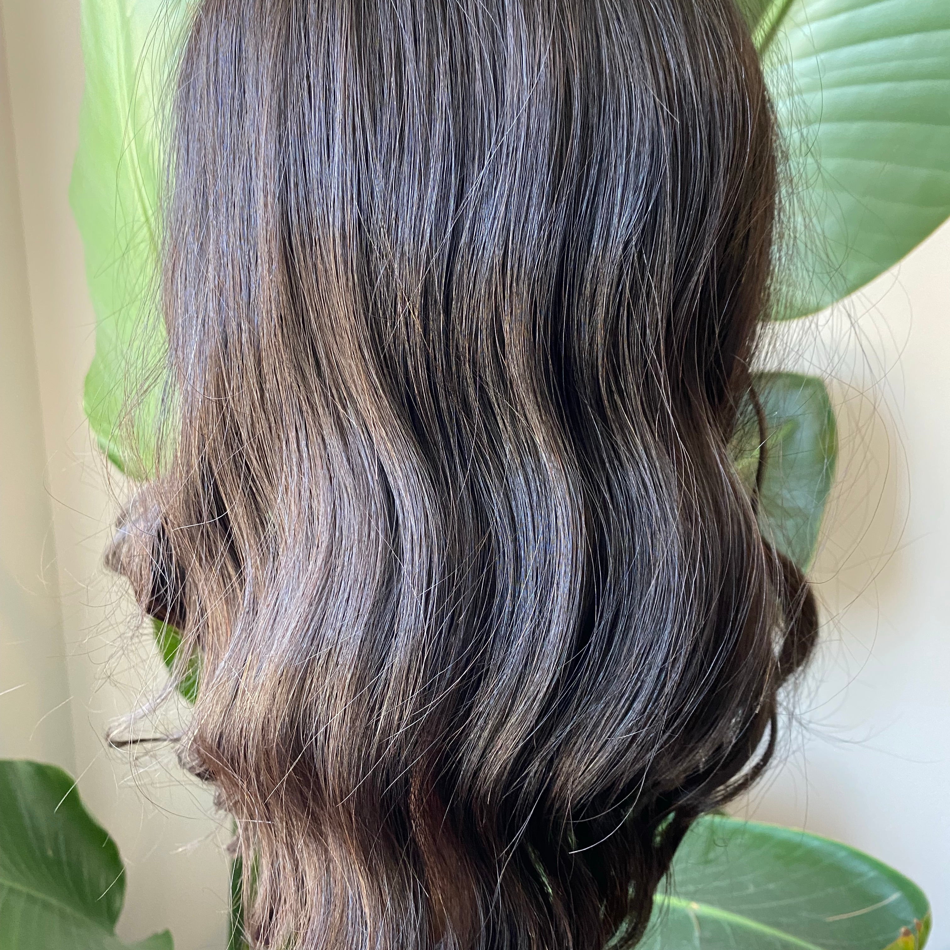 Wigs Light Coverage Topper - 100% Luxury Human Hair Wavy Natural Black / 14' - The Extension Bar