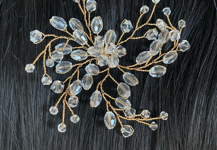 Golden Snowflake Hair Pin