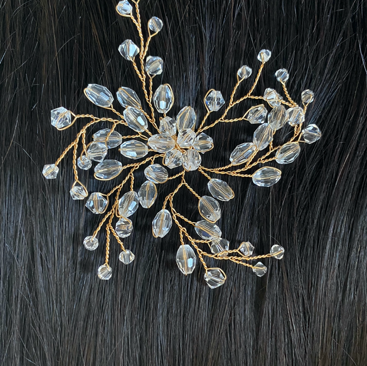 Golden Snowflake Hair Pin
