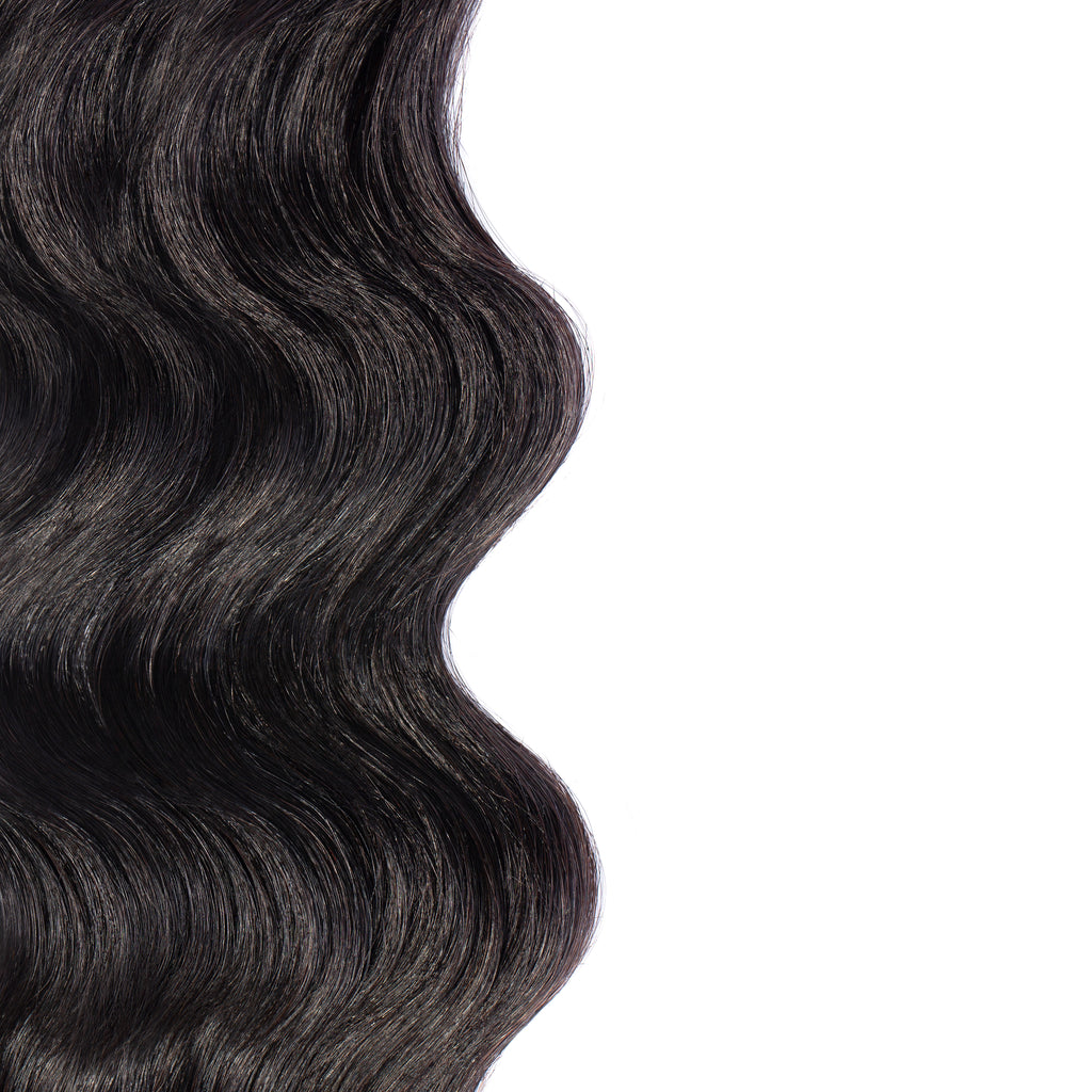 Hair Extensions Seamless Clip in Extensions- 100% Premium Human Hair NATURAL BLACK / 16" - The Extension Bar