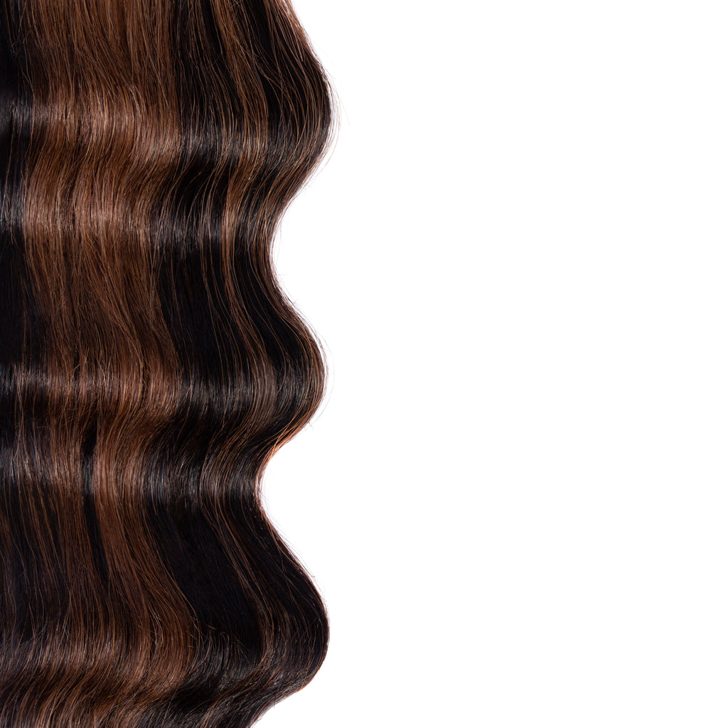 Hair Extensions Seamless Clip in Extensions- 100% Premium Human Hair CHOCOLATE BROWN BALAYAGE / 16" - The Extension Bar