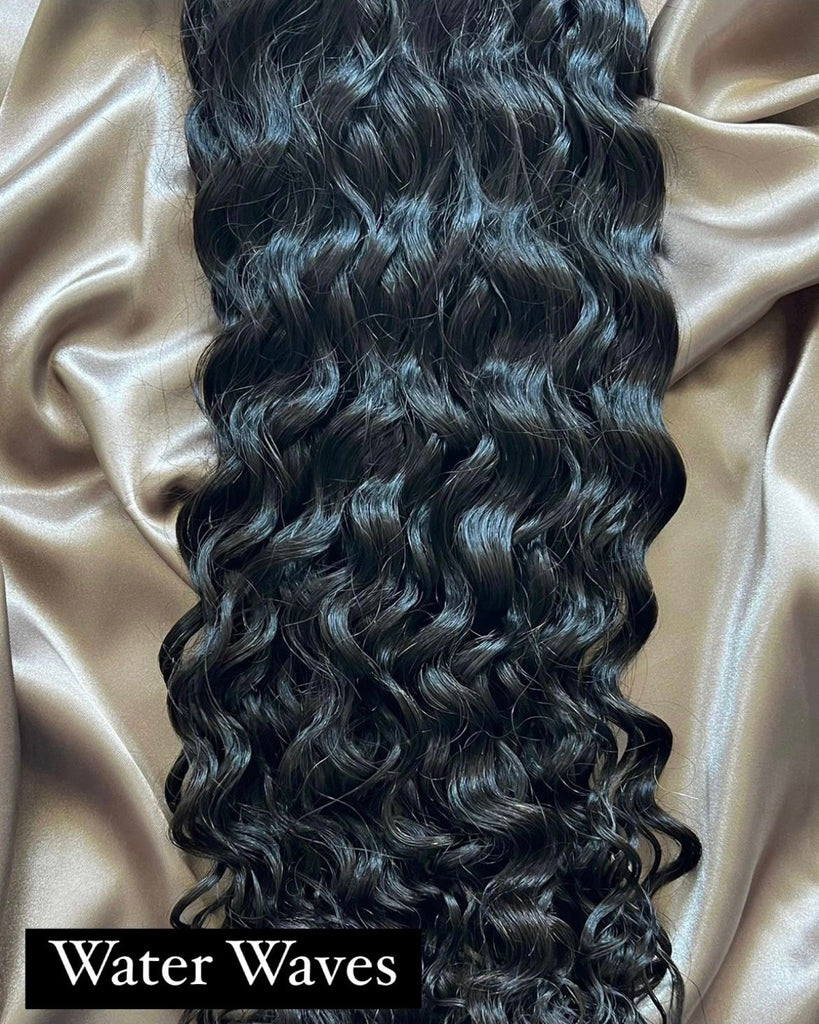 Hair Extensions Curly Clip In Extensions - 100% Human Hair Water Wave - The Extension Bar