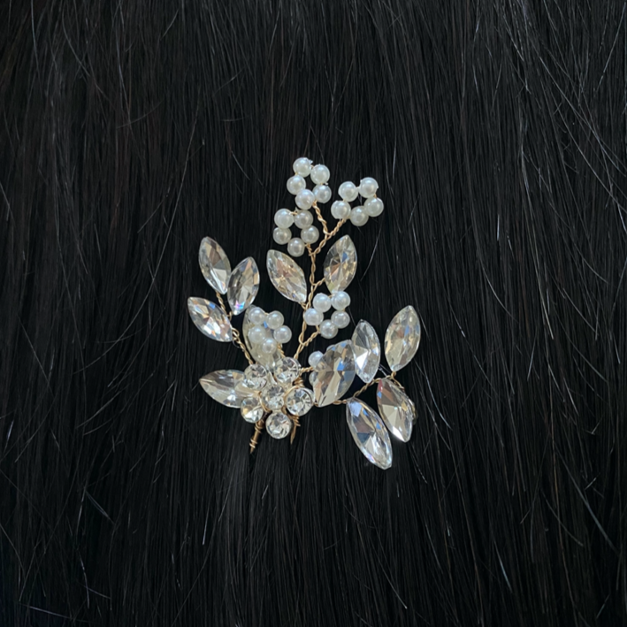 Crystal Pearl Hair Pin 