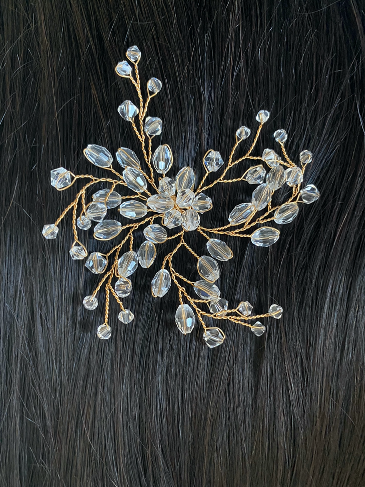 Golden Snowflake Hair Pin